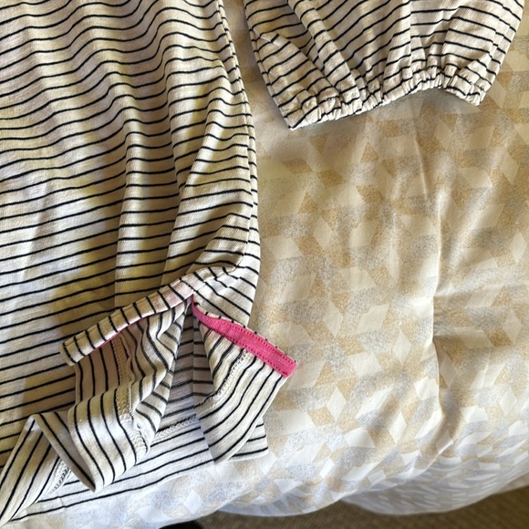 Boden White with Navy Stripes 3/4 Length Sleeves Top S - Picture 10 of 10